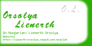 orsolya lienerth business card